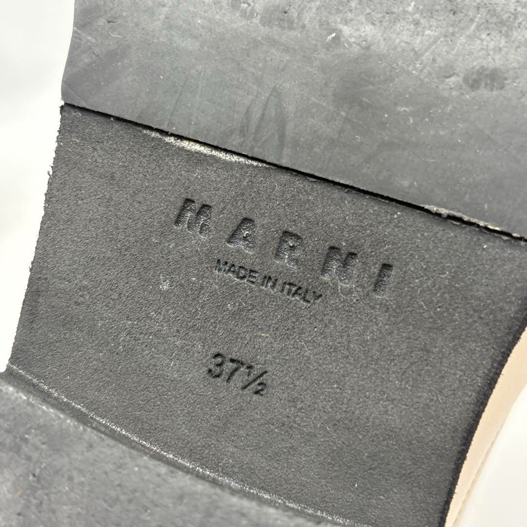  MARNI マルニ サイドゴアブーツ チェルシーブーツ レザー ホワイト 厚底 37 1 2 サイドゴアブーツ ブーツ