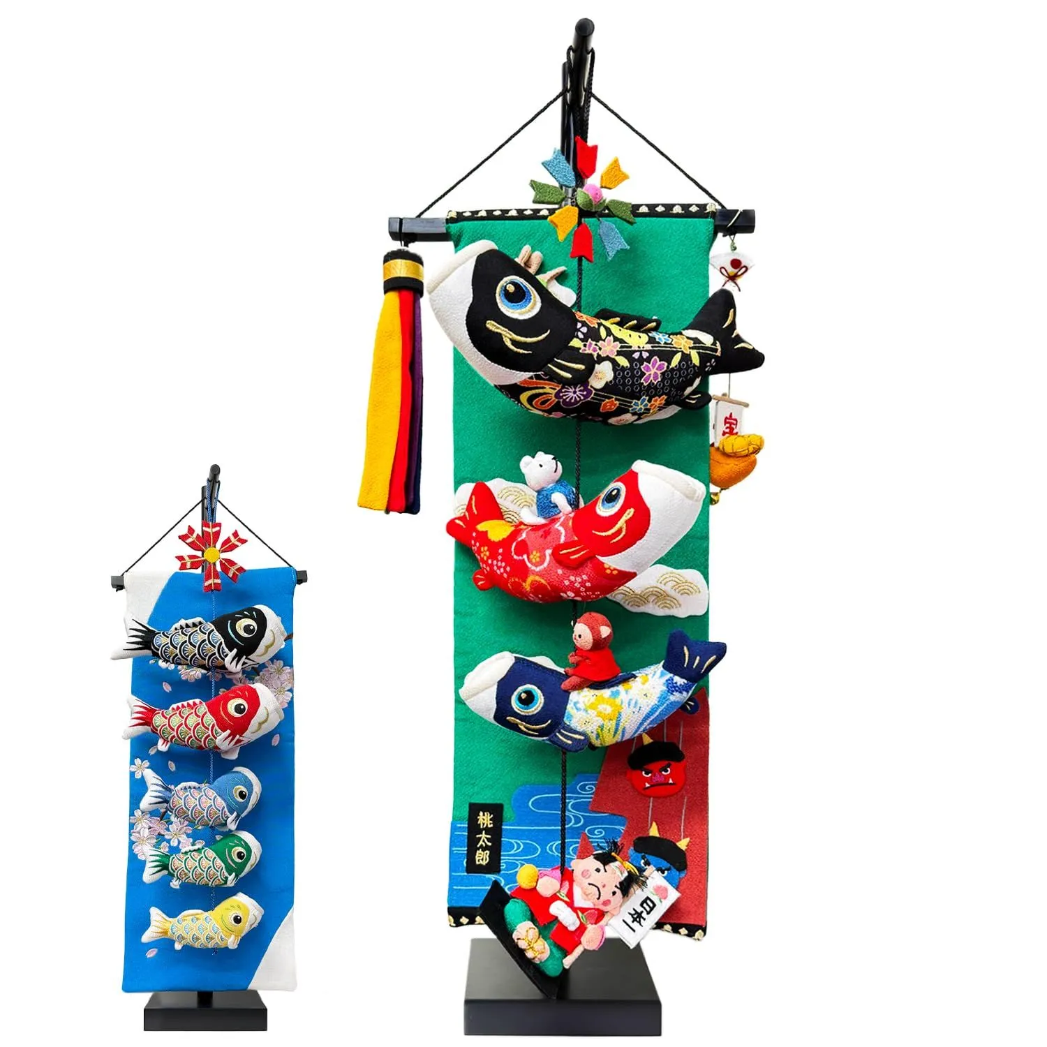 140 ちりめん細工 端午の節句タペストリー 吊るし飾り 古布 140