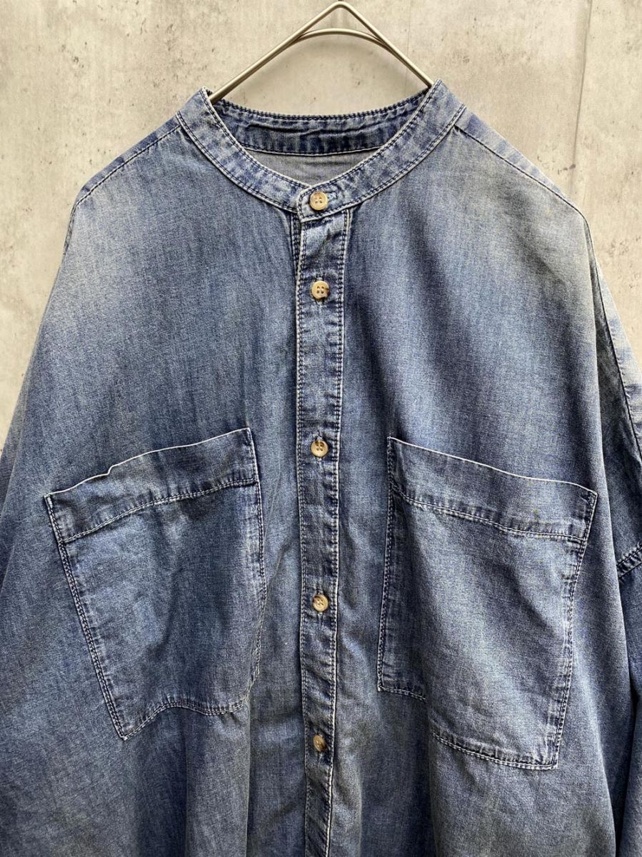 H.V.F.N BIT BLUE コラボ デニムシャツ FLOW DENIM H.V.F.N