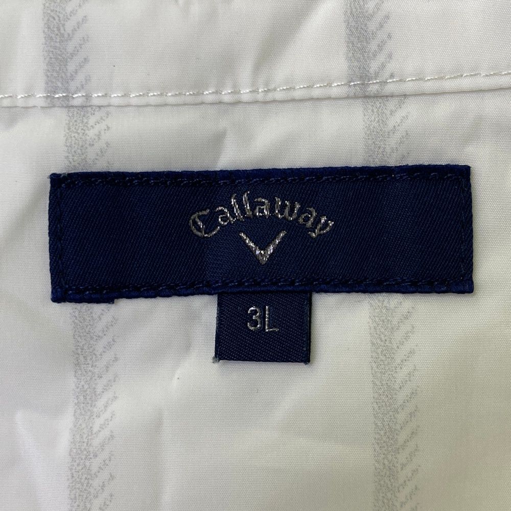 サイズ 3L CALLAWAY キャロウェイ 2WAY 裏メッシュ ジップジャケット ストライプ柄 ホワイト系 240101528964 ゴルフウェア メンズ ストスト WWW_MEBLE-SODAR_PL