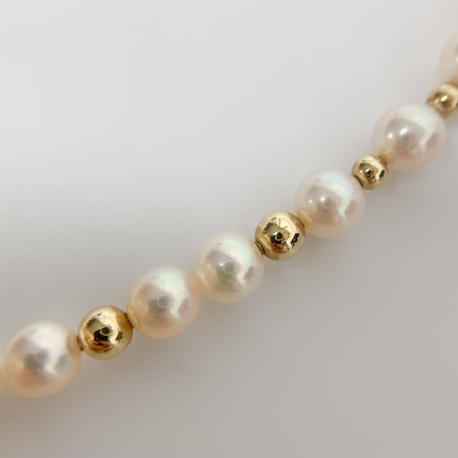 低価，最新作 ミキモト K14 6.5〜7mm あこや真珠 ネックレス