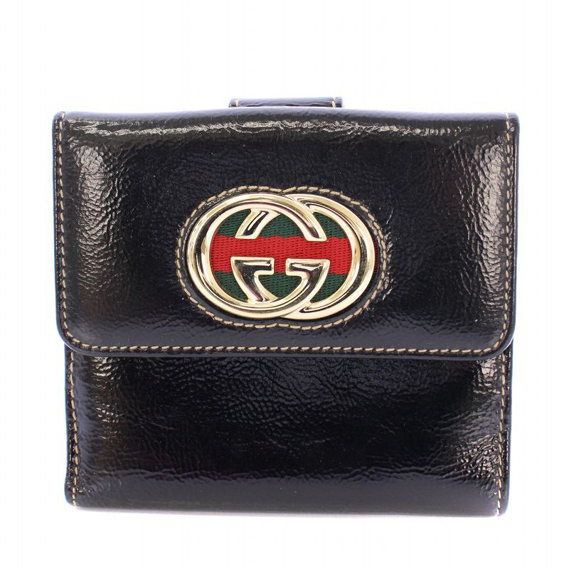 グッチ GUCCI 二つ折り財布 コンパクトウォレット レザー