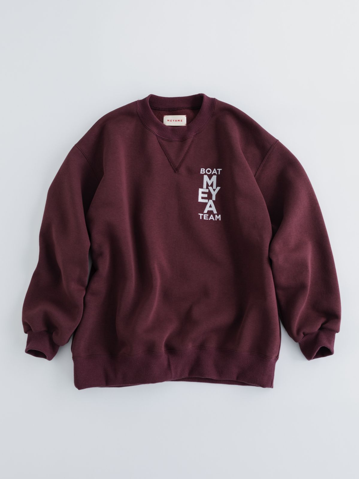 9月中旬～下旬発送予定 MEYAME メヤメ NO.6 EMBROIDELY SWEAT