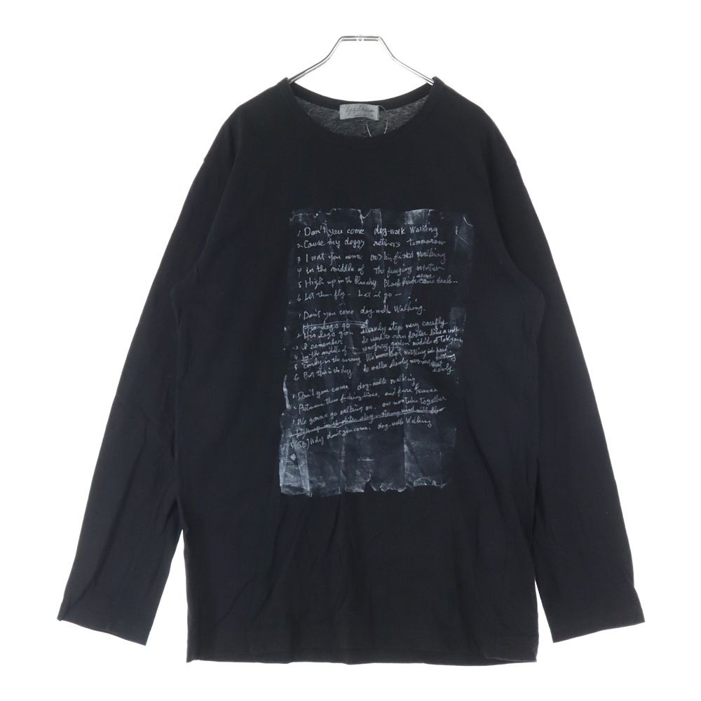 Yohji Yamamoto POUR HOMME プリントロングTシャツ yohji yamamoto 
