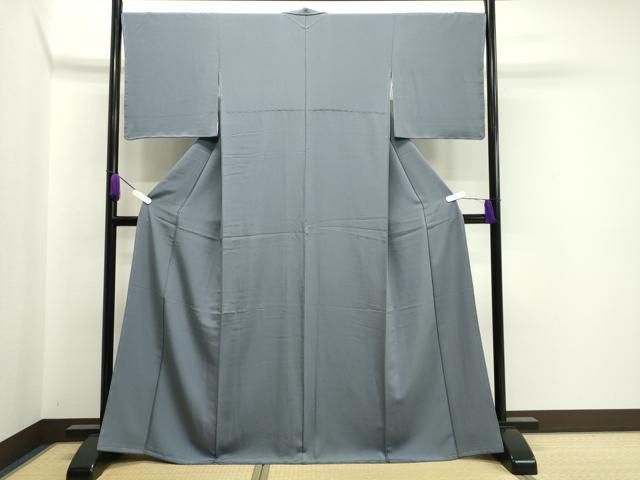 平和屋着物 上質な色無地 桔梗鼠色 正絹 CAAX5611gh