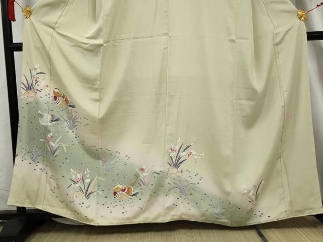 平和屋着物○訪問着 鴛鴦花文 正絹 逸品 AABD1096ck 平和屋着物□