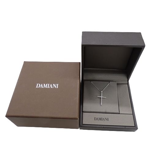 ダミアーニ DAMIANI ネックレス レディース メンズ ブランド 十字架 750WG ダイヤモンド ミステリークロス XS ホワイトゴールド ジュエリー 磨き済み