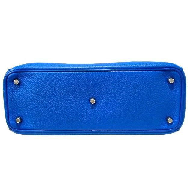 美品☆　ディオール　ディオリッシモ　2way　ハンドバッグ　青　レザー ディオール ディオリッシモ 2way ハンドバッグ 青 シルバー金具