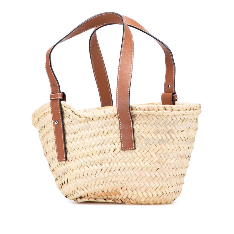 ロエベ LOEWE マザーズバッグキャンバス レザー アナグラム ブラウン ロエベ LOEWE トートバッグ キャンバス レザー アナグラム