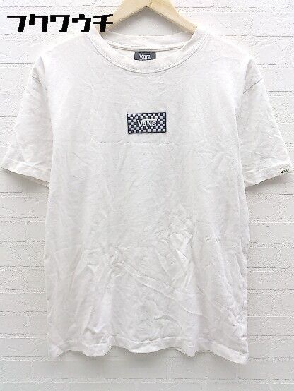 VANS バンズ 刺繍 ロゴ 半袖 Tシャツ カットソー サイズL ホワイト メンズ 【中古】 【1002801299088】