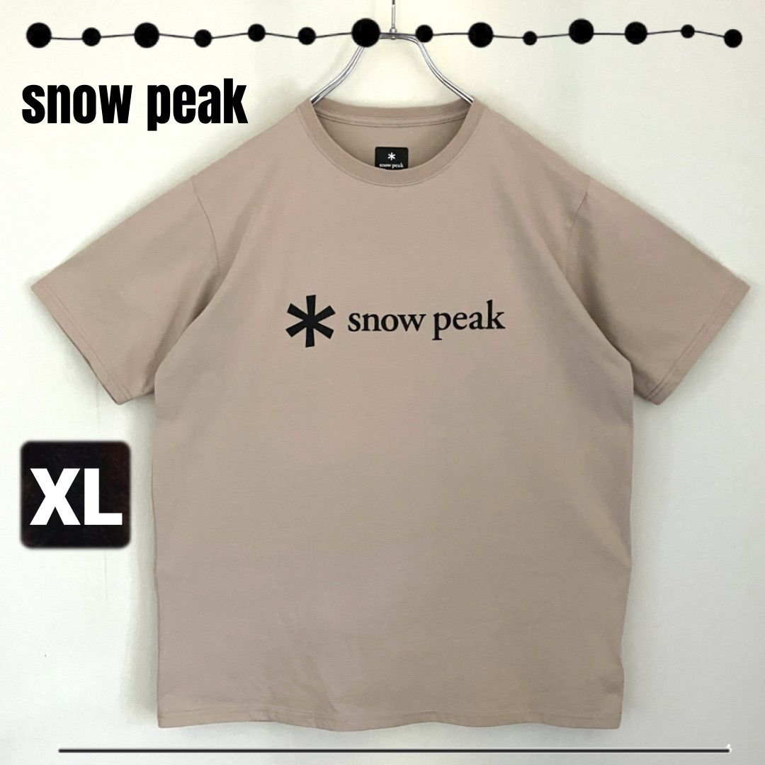  Peak - スノーピーク　peak プリントロゴTシャツ　サイズL　限定品　ベージュ SNOWPEAK / スノーピーク】別注 ロゴプリント Tシャツ(505932498