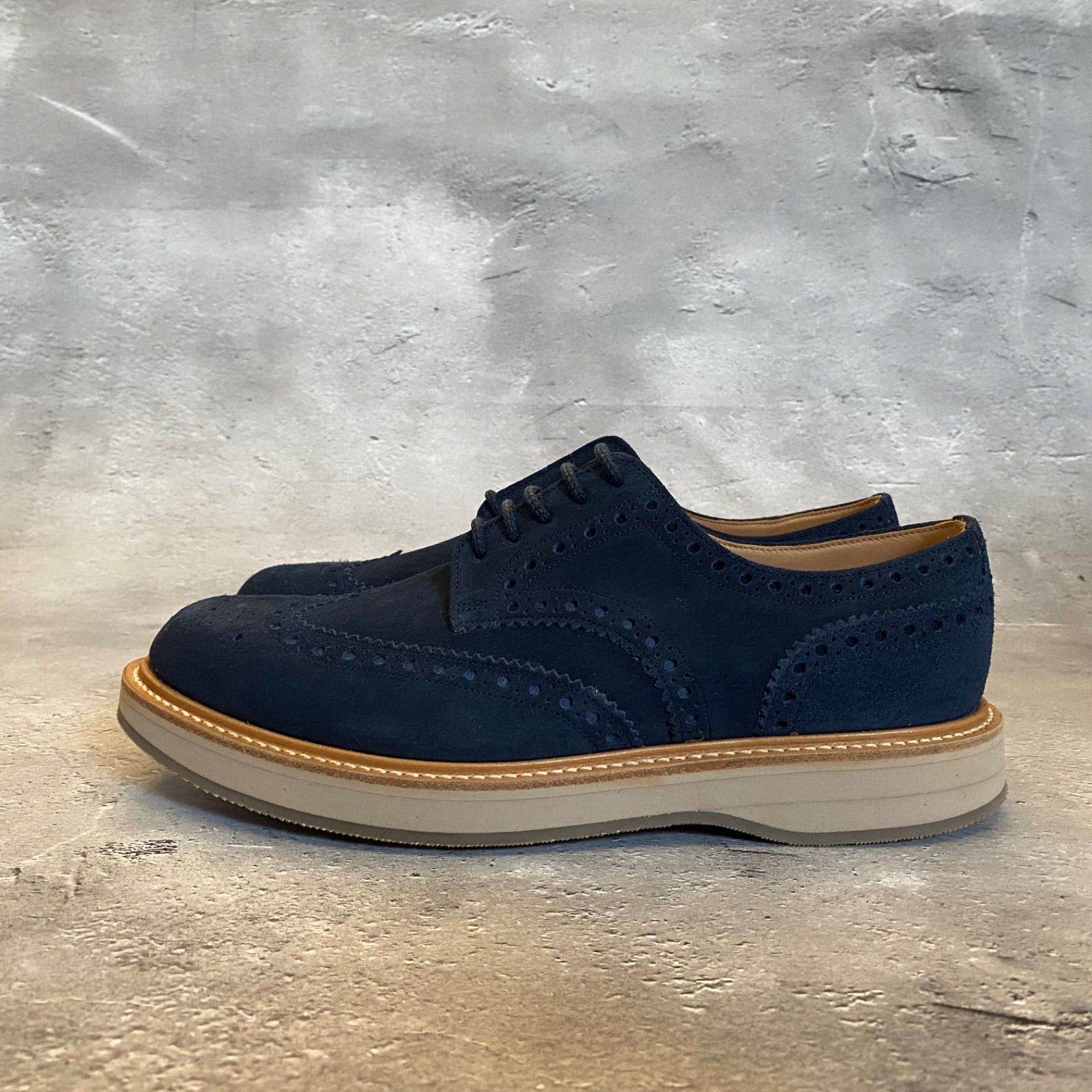 新品 Church's フルブローグダービーシューズ 軽量ラバーウェッジソール