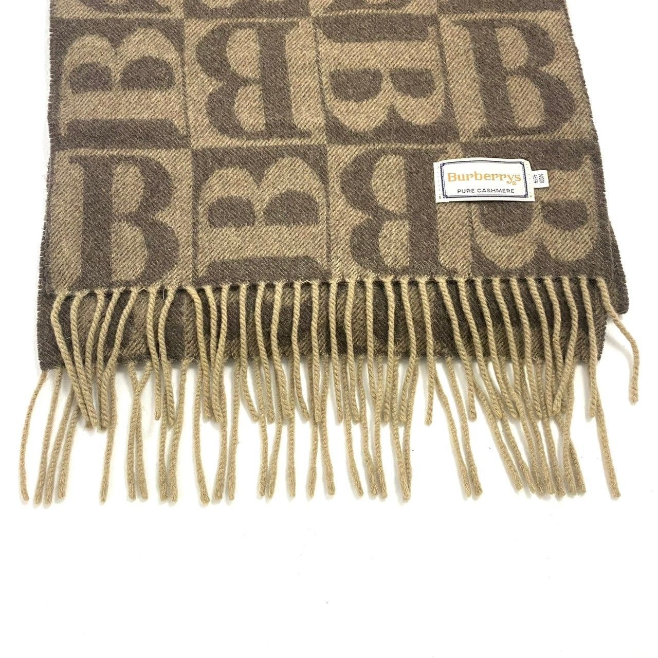 BURBERRY カシミヤ マフラー B 総柄（BURBERRY - バーバリー【超