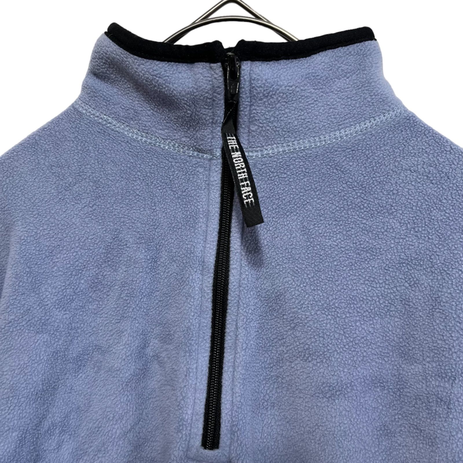 ザノースフェイス フリース ハーフジップ L ネイビー 刺繍ロゴ