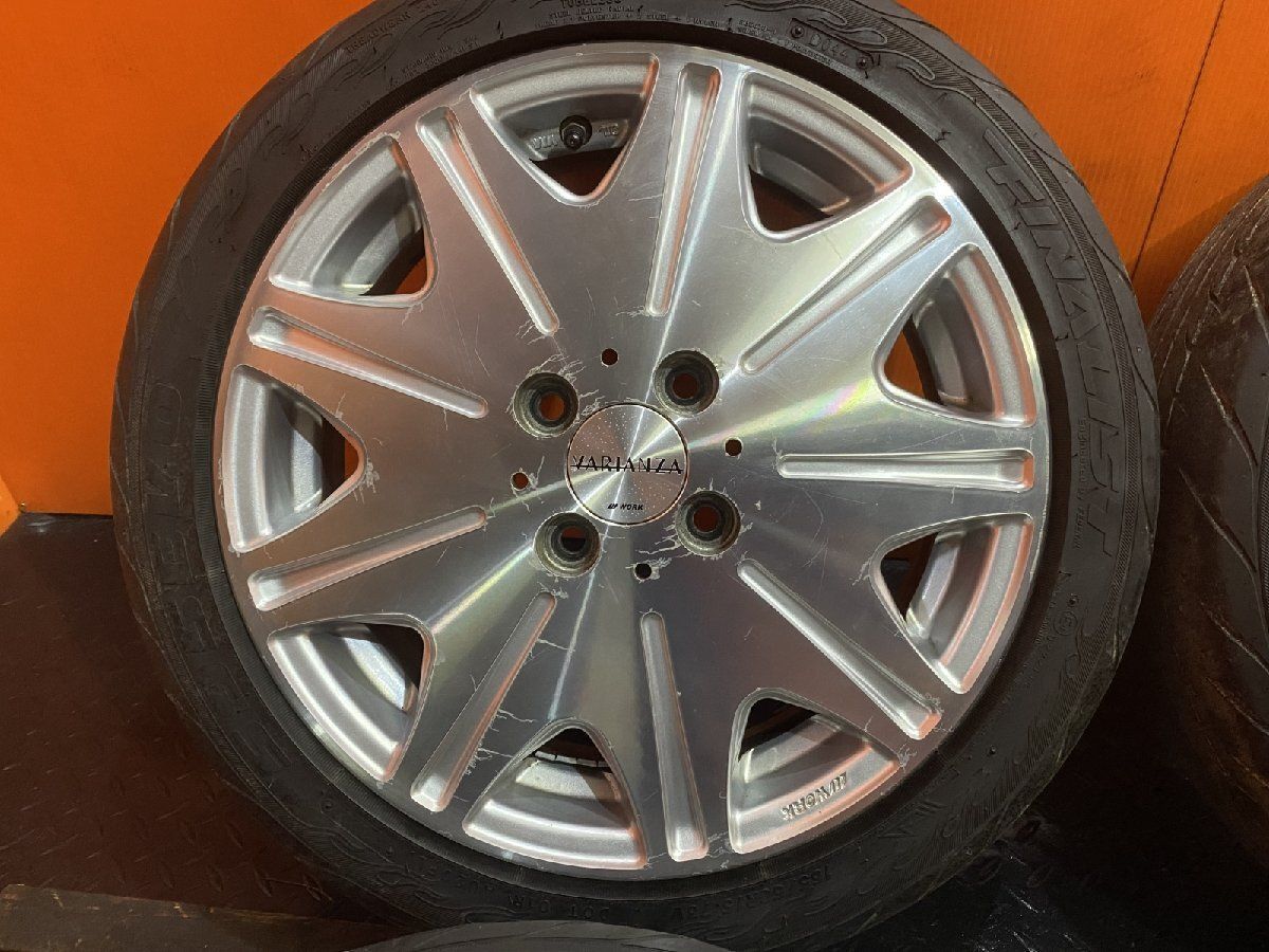 【FINALIST 595 EVO 165/50R15】夏タイヤ【WORK ワーク VARIANZA 15インチ 5J4HPCD100+45】バリ溝 アルト コペン ムーヴ等　(KTO188) FINALIST 595 EVO 165/50R15】夏タイヤ【WORK ワーク VARIANZA 15