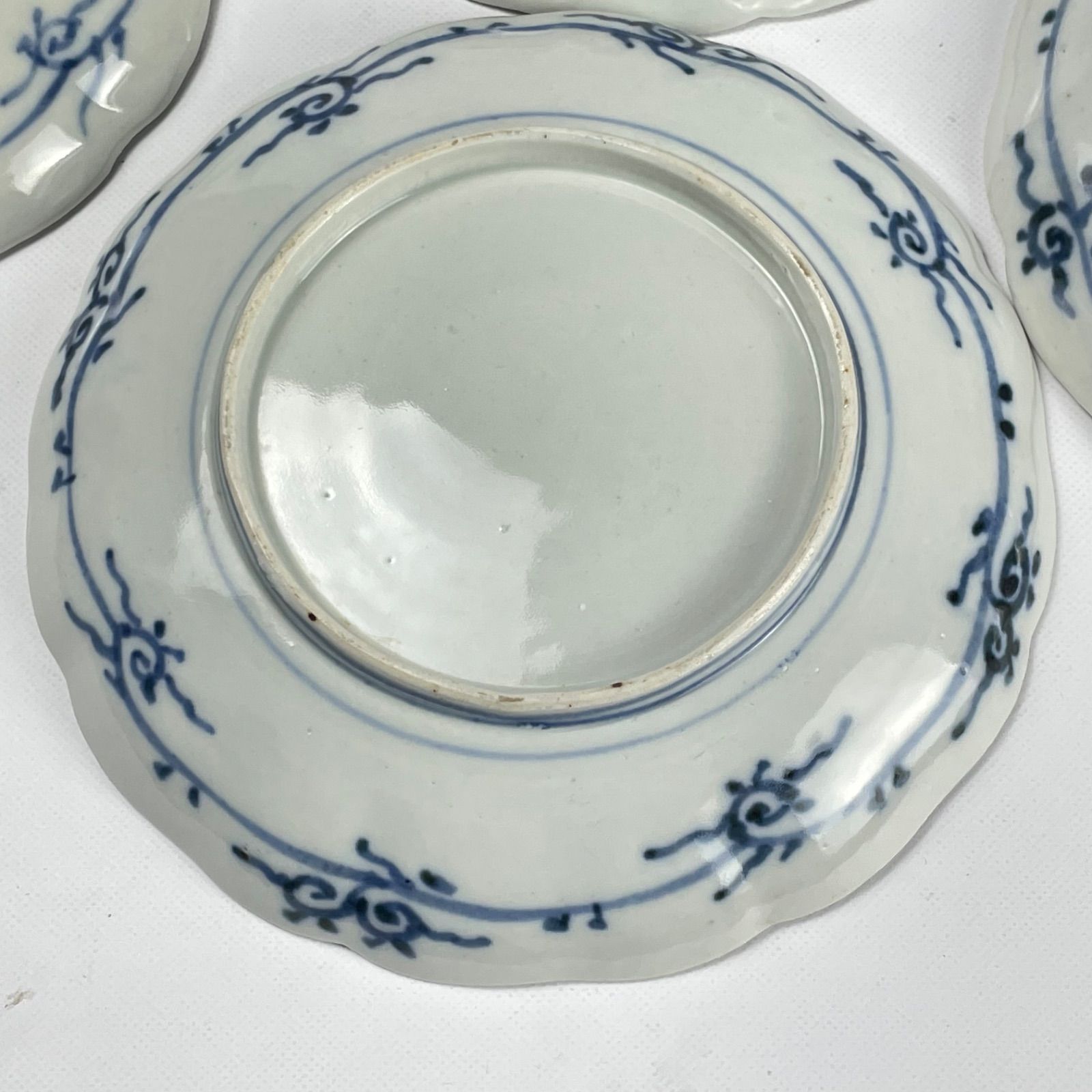 585 錦手 花 龍 古伊万里 ショップ 伊万里焼 骨董 アンティーク 6寸皿