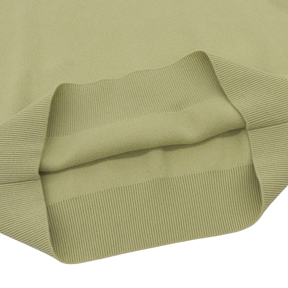  ebure エブール ソフトスムース ニット クルーネック プルオーバー トップス レディース グリーン ― アンサンブル トップス