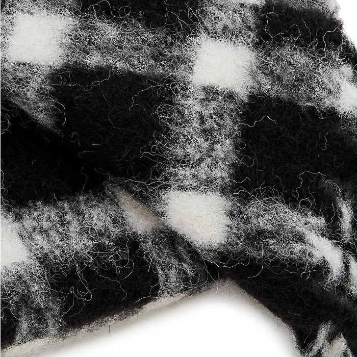 ♪7日以内にお届け☆MARNI☆ アルパカブラックチェック マフラー ♪7日以内にお届け☆MARNI☆ アルパカブラックチェック マフラー