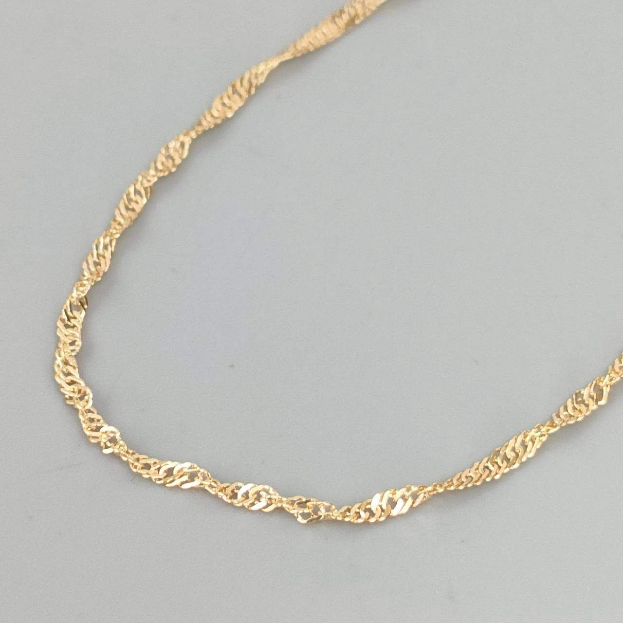 18金 K18 スクリューブレスレット 造幣局刻印 レディース 0.98g 18㎝ D289