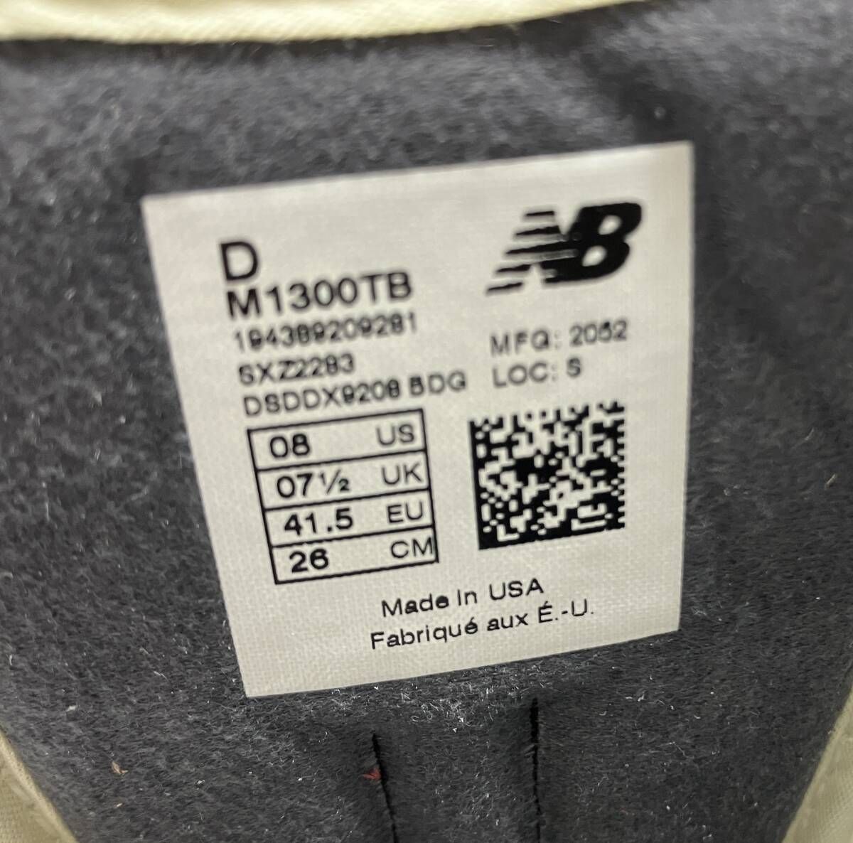 NB6☆【NEW BALANCE】 1300 Plaid Pack M1300TB スニーカー グレー 