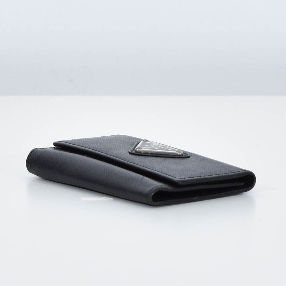 中古USED PRADA キーケース サフィアーノ 6連 ブラック 45230