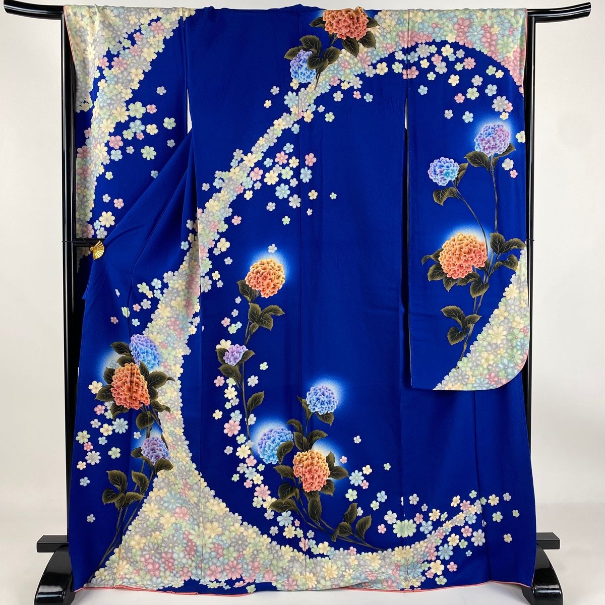振袖 身長157-172cm 青 紫 ゴールド　正絹 振袖 身長157-172cm 青 紫 ゴールド 正絹 振袖 レンタル フル