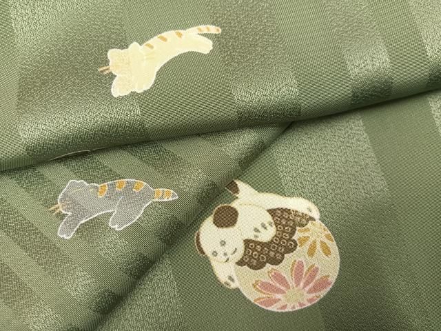 平和屋着物●上質な小紋　犬猫鈴花　正絹　逸品　AAAY8602ph 平和屋着物○上質な小紋 犬猫鈴花 正絹 逸品 AAAY8602ph - メルカリ