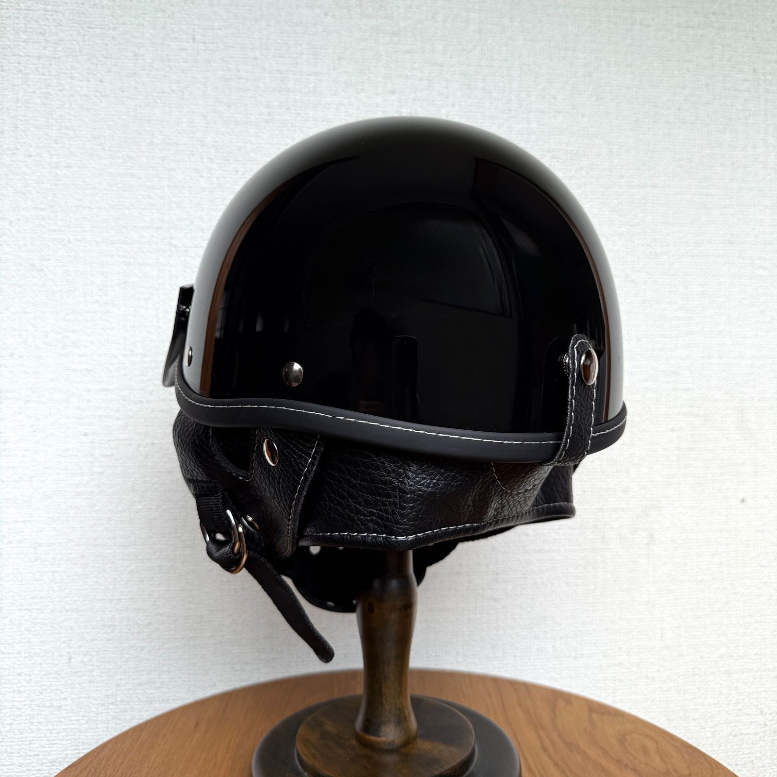 ハーフヘルメット ブラック ショーティー 半キャップ コルク半