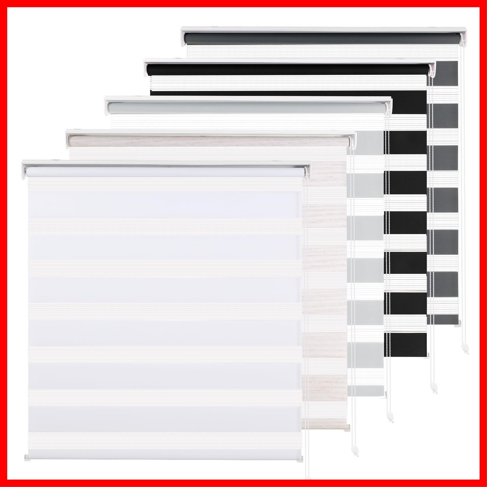 ロールカーテン シンプル スクリーン 取り付け簡単 室内 丈180cm UVカット 防寒 遮光 遮熱 日よけ 幅80cm 通気 目隠し 採光 チェーン式 調光 ナチュラル ロールスクリーン TAO pu Hong