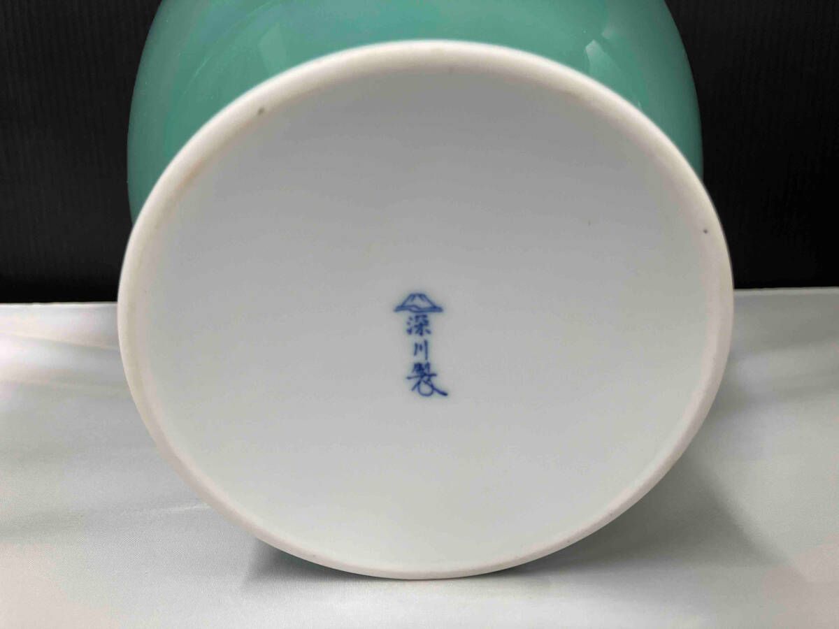 深川製磁 青磁富士 8号花生 美術有田焼 4800-347 - メルカリ