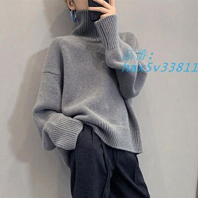 ニット セーター トップス タートルネック ハイネック レディース ドロップショルダー きれいめ カジュアル エレフェミニン シンプル おしゃれ hax5v338111