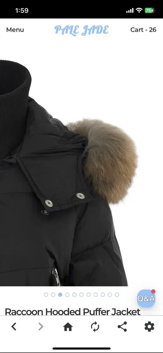 フェイルメイト ファー ショート ダウン 黒 GULLKHAN_COM