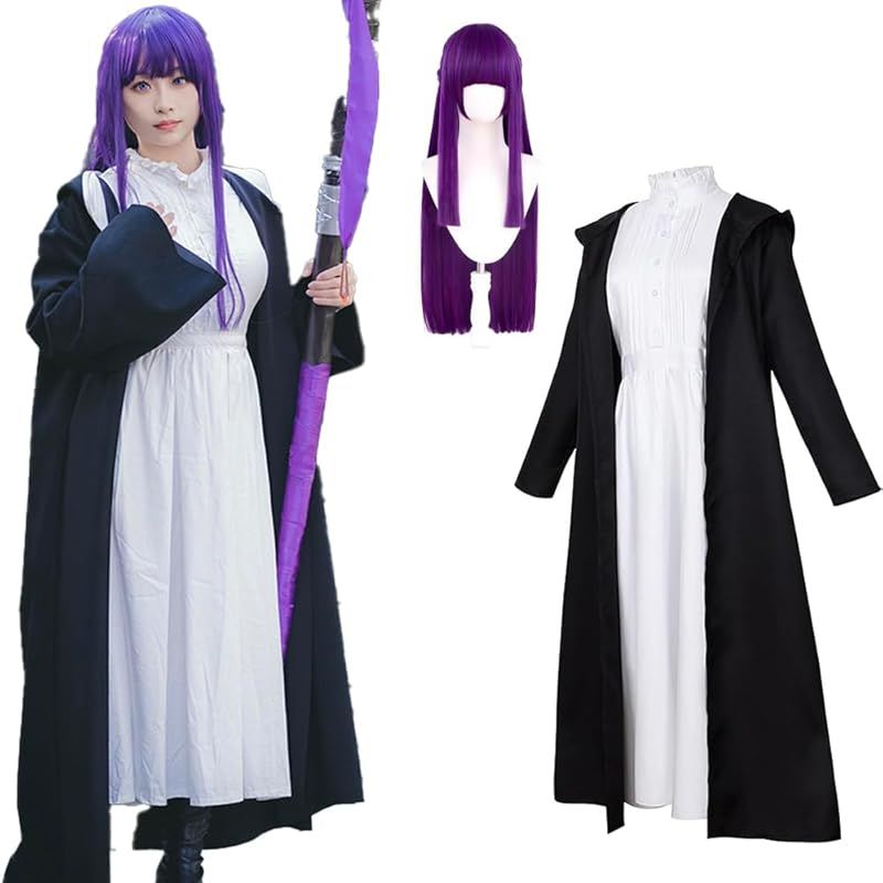 Agtop フリーレン コスプレ衣装 ウィッグ セット コスチューム ハロウィン 仮装 フェルン XS 並行輸入品