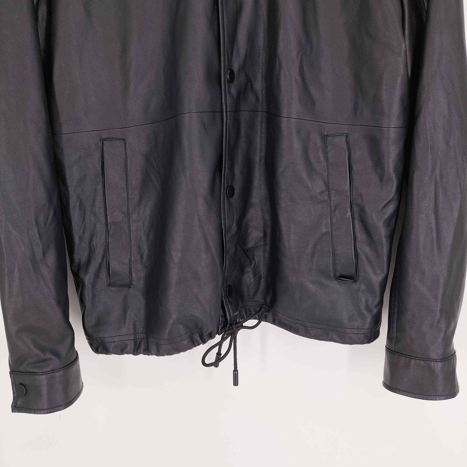 ZARA ザラ 合皮 レザージャケット ブルー 青 L ZARA ザラ 合皮 レザージャケット ブルー 青 L