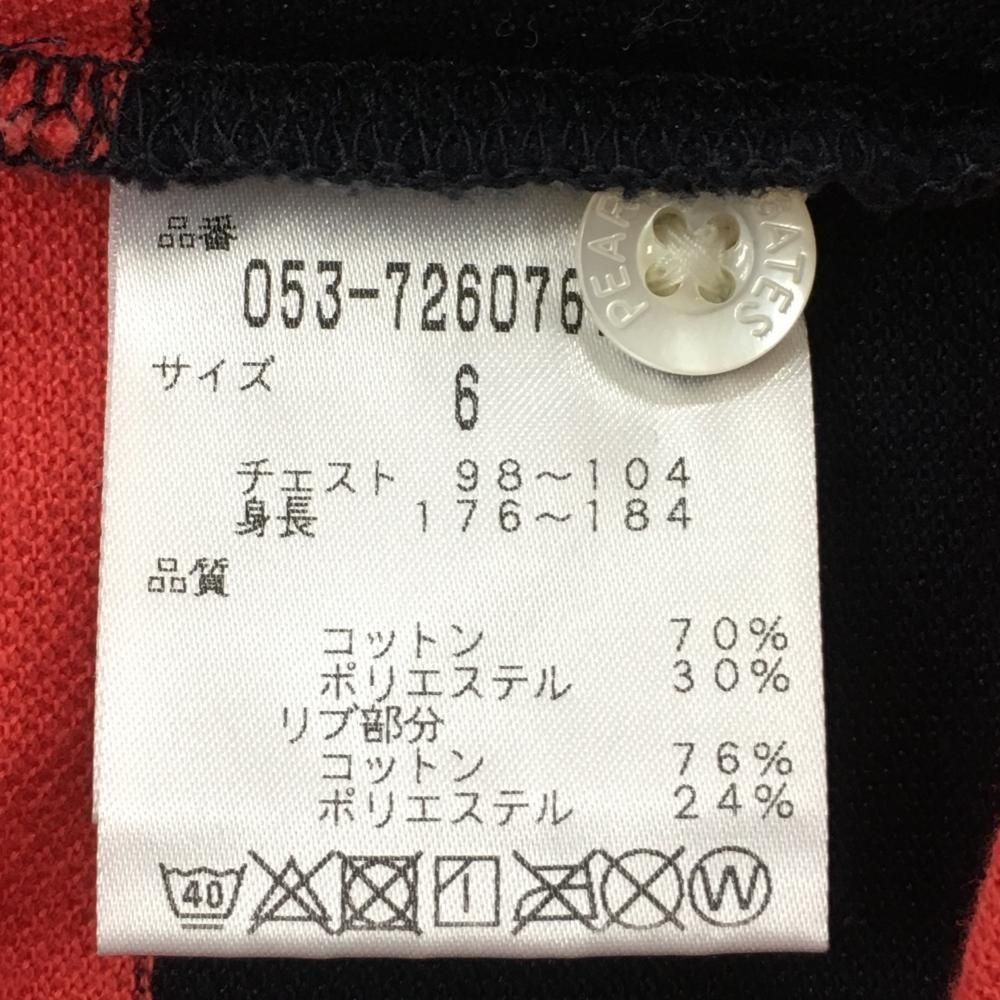 パーリーゲイツ 半袖ポロシャツ ネイビー×レッド ボーダー ニコ パーリーゲイツ 半袖ポロシャツ ネイビー×レッド ボーダー ニコ