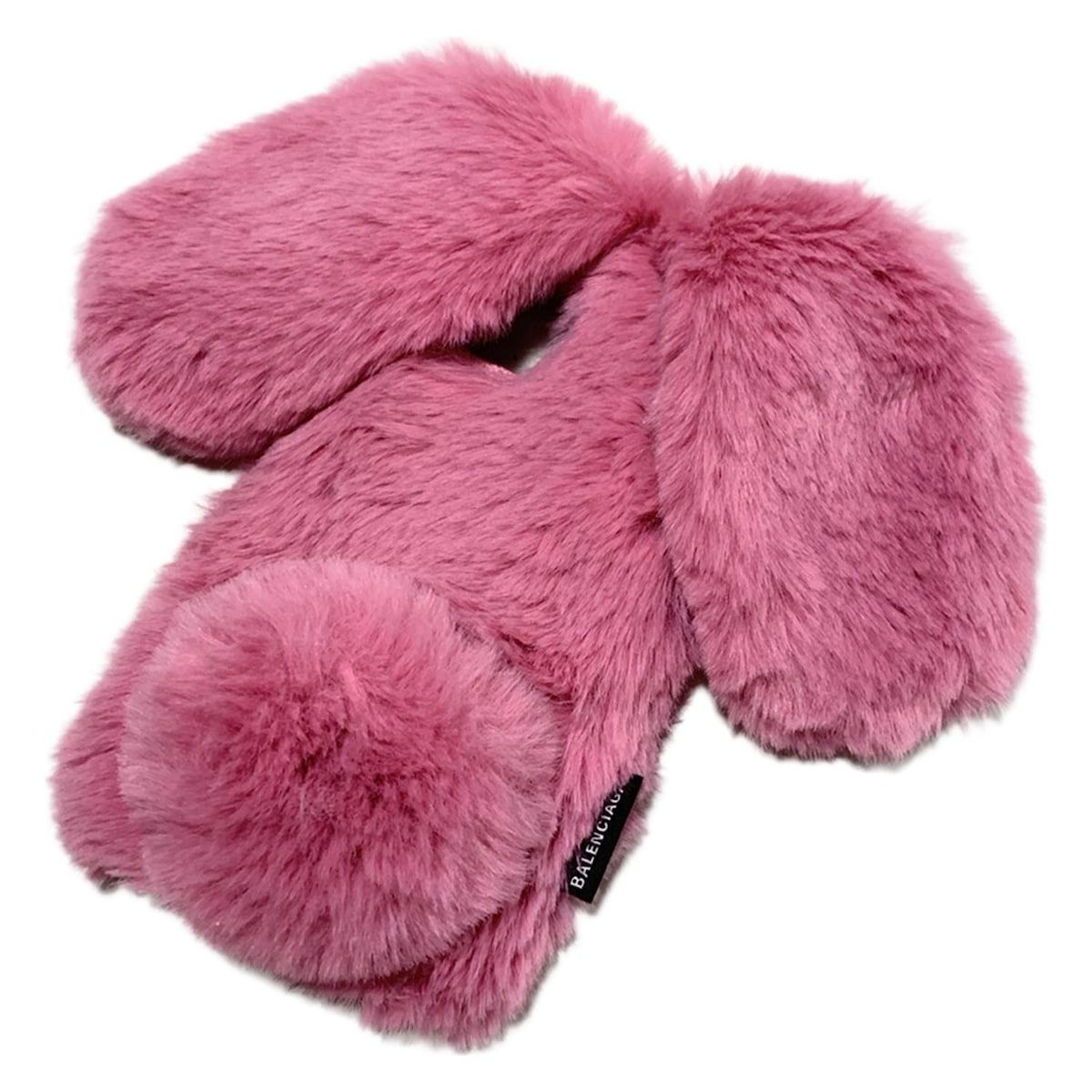 BALENCIAGA バレンシアガ 携帯電話ケース - 664663 ピンク iPhoneケース iPhone12 12PRO うさぎ ファー