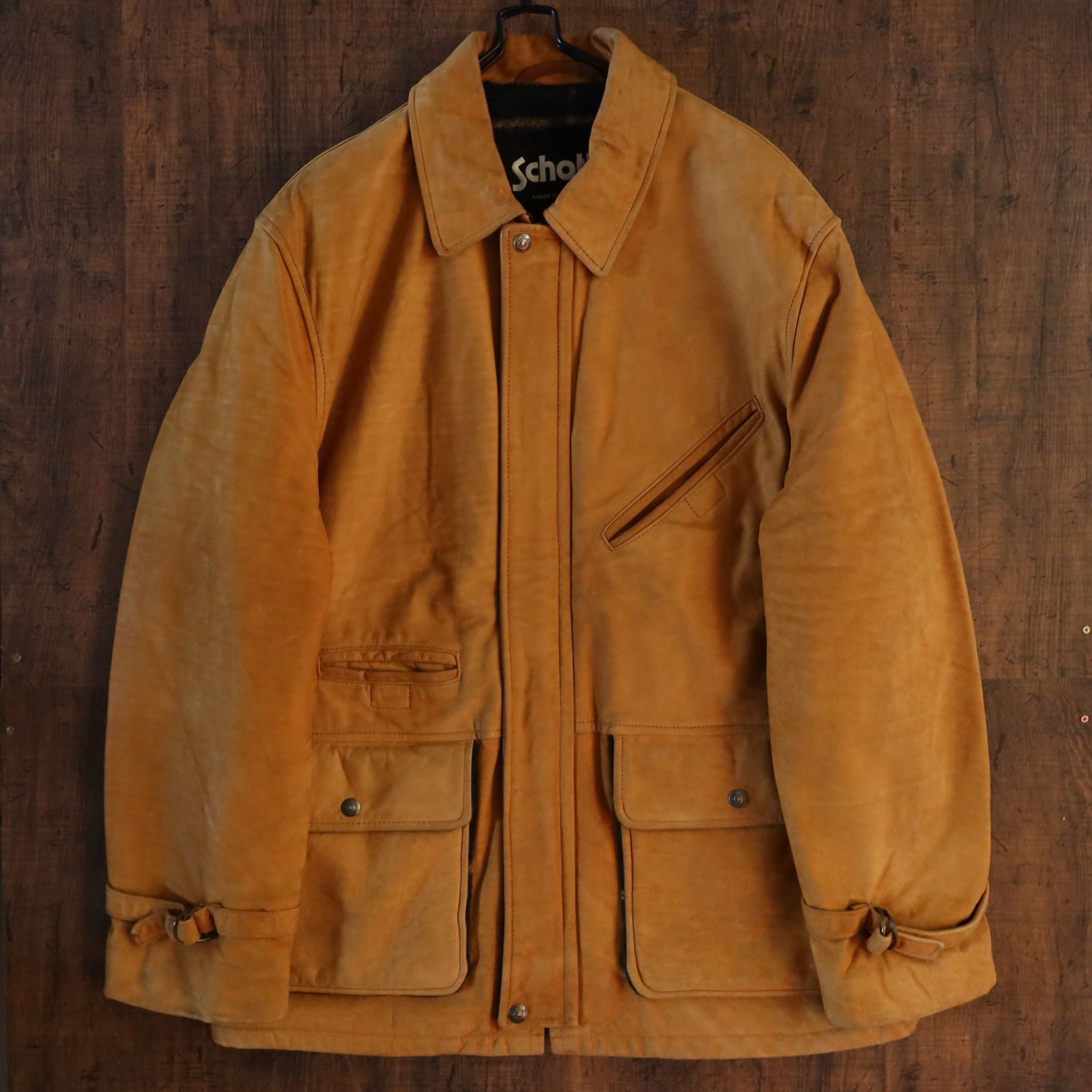 80s~ 希少アイテム☆ショット ヌバックレザーカーコート SIZE 40
