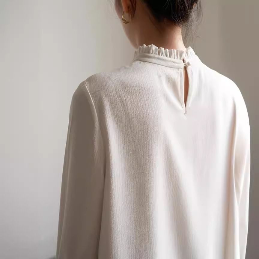 ブラウス トップス レディース 春 シャツ 上品 肌触り 柔らか 女性 長袖 韓国ファッション フォーマル 卒業式 入園式 七五三 面接HZQ3869