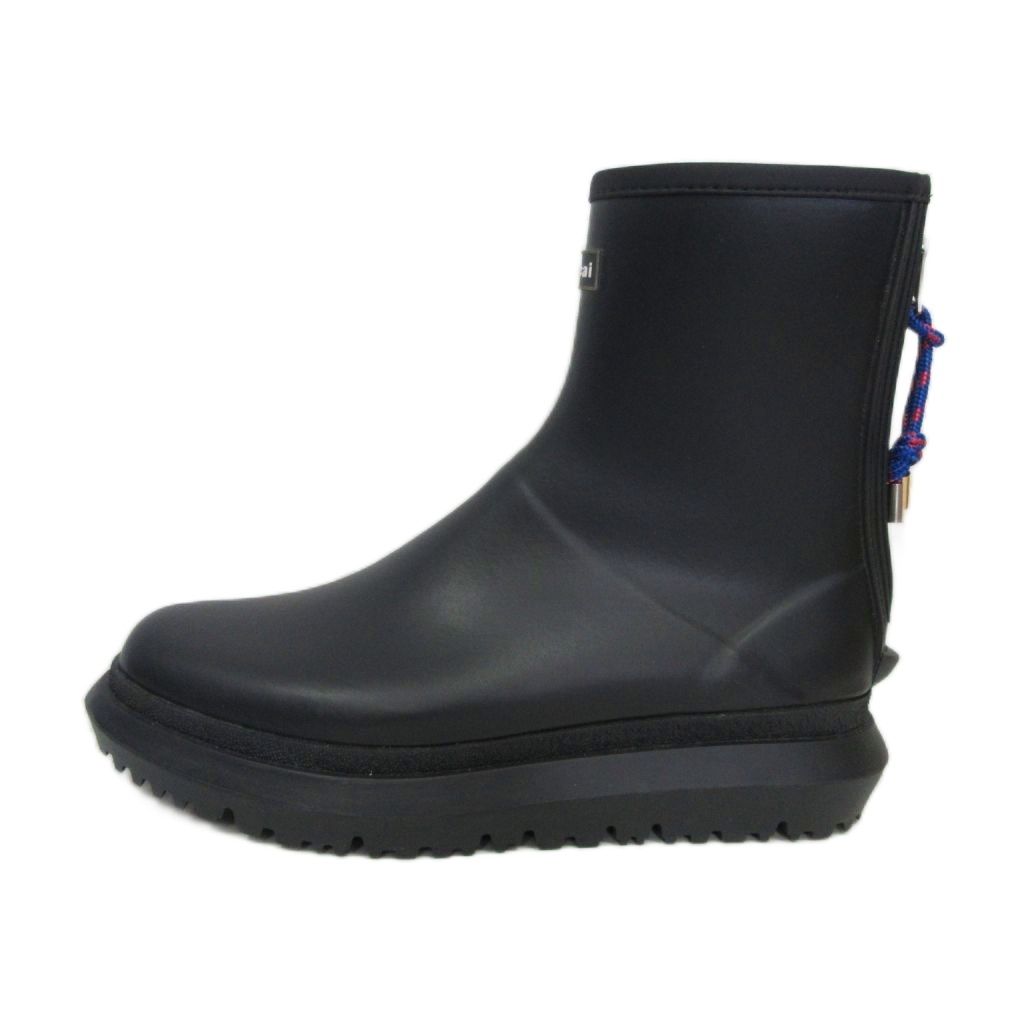 サカイ sacai 25AW Rubber Boots ラバーブーツ バックジップ 防水 オールブラック XL 42-43