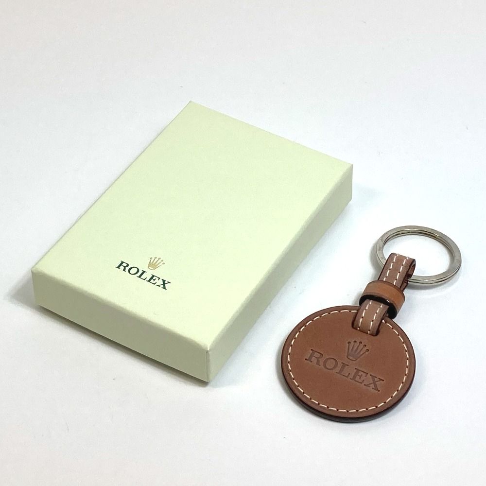 ロレックス ロゴ ノベルティ 非売品 キーホルダー レザー ブラウン