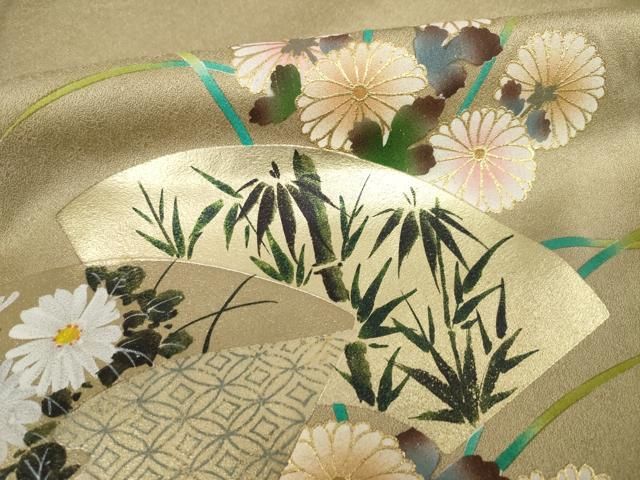 平和屋着物＊夏物 訪問着 絽 型染め 草花文 正絹 逸品 AAAX7809jd