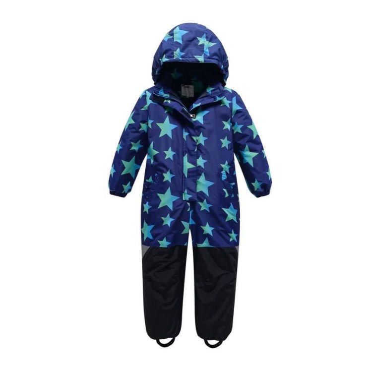 子ども用スキーウェア 青と黒 子ども用スノーボードウェア 黒と青 子ども用