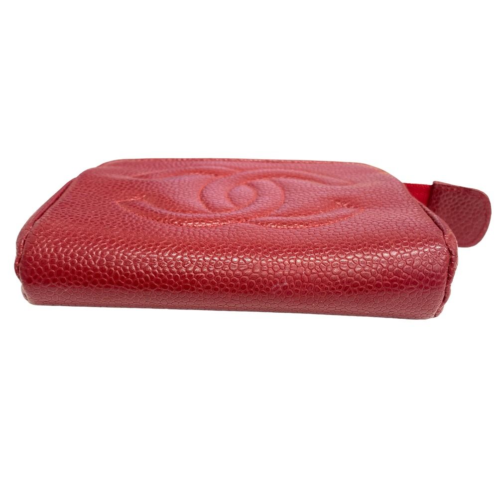 CHANEL レッドレザーポーチ 80 32 CHANEL シャネル ポーチ ココマーク レッド キャビアスキン