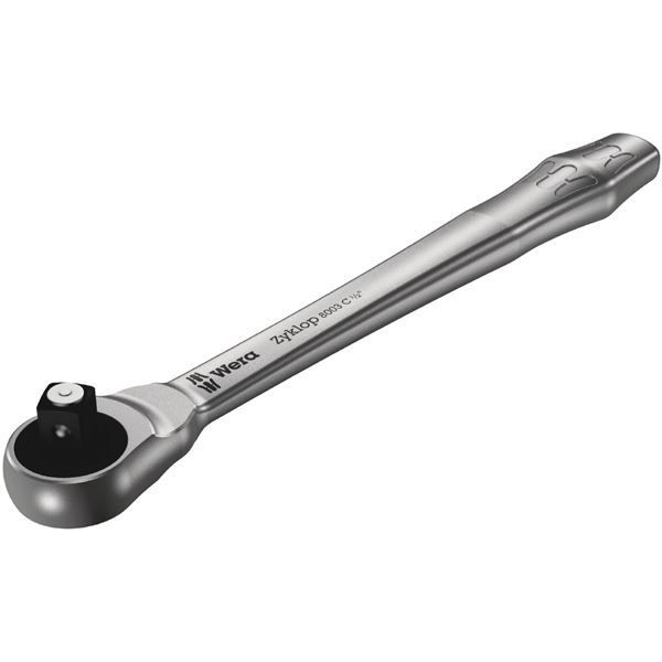WERA ヴェラ 差込角1|2DR メタルラチェットハンドル ロッキング機能 Zyklopプッシュスルースクエア付き 全長281mm 004063 工具 ツール DIY 作業工具 道具