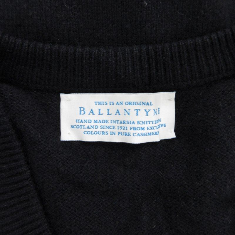 BALLANTYNE バランタインカシミヤ Vネック 44size 実寸M Ballantyne