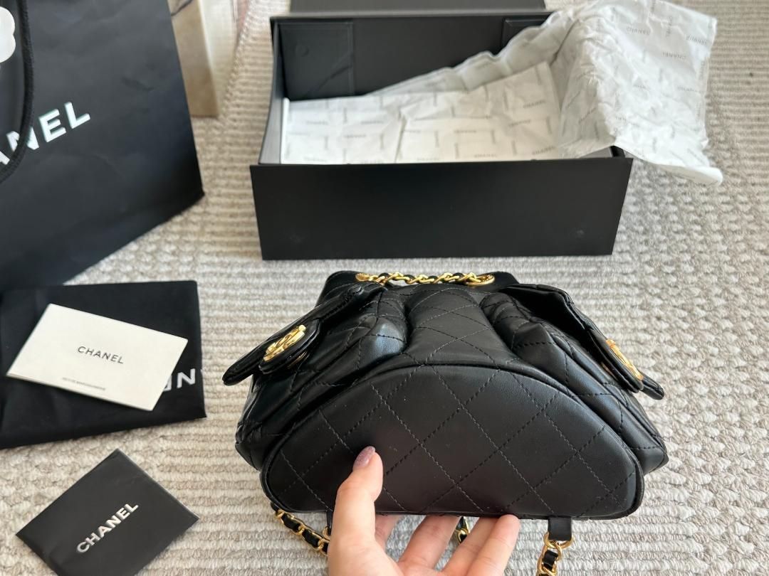 美品 ファッション CHANEL ブラック ショルダーバッグ - メルカリ