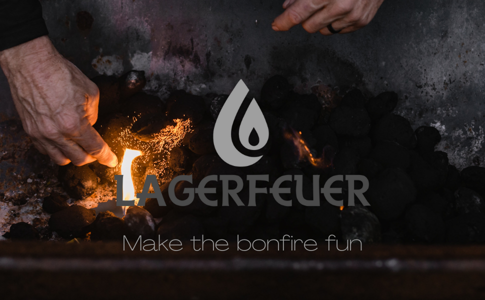 LAGERFEUER ヘキサ型 ファイヤースターター 六角 フェロセリウム 本革 レザーコード 火打石 ブッシュクラフト サバイバルツール 152mm