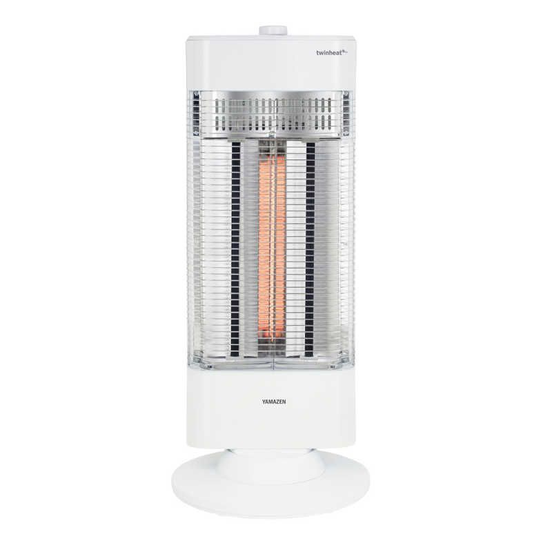 送料無料 ♥ 未開梱 ヤマゼン 速暖カーボンヒーター＆遠赤外線シーズヒーター ツインヒートプラス 1200W 左右自動首振 転倒オフスイッチ カーボンヒーター シーズヒーター | 首振り機能 DBC-W123