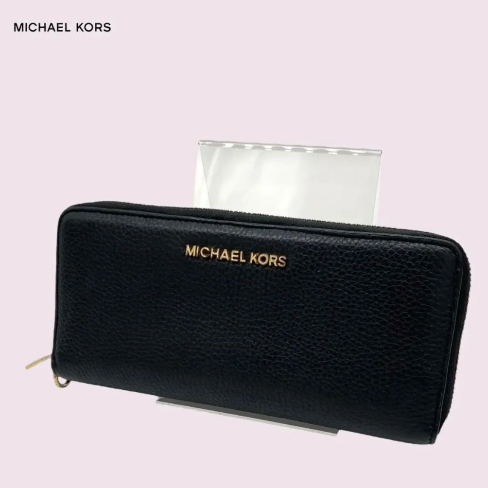 MICHAEL KORS マイケルコース 長財布 黒長財布 シンプル レザー