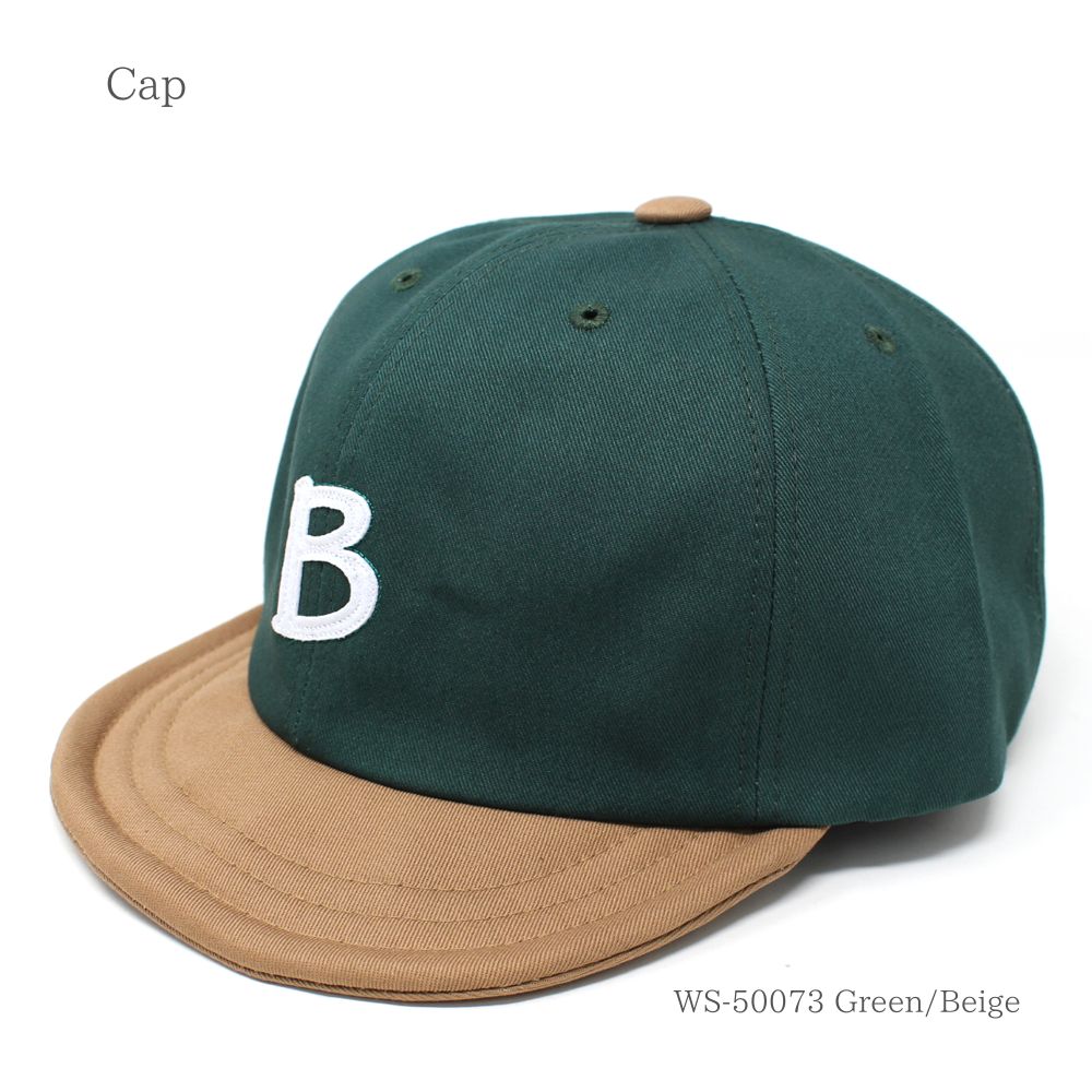 ツートンアンパイアキャップ Bキャップ つばが短い キャップ WS-50073